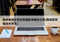 西安提供分布式存储区块链的公司[西安区块链技术开发]