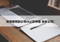 区块链初创公司sky[区块链 创业公司]